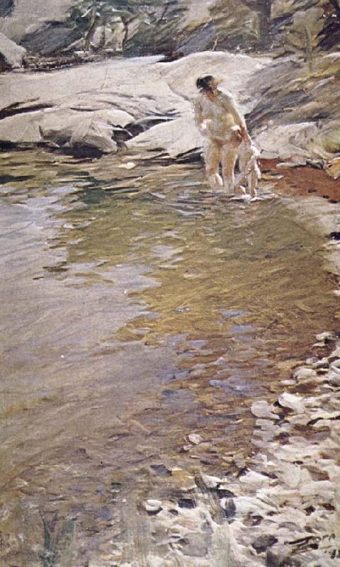 Anders Zorn med sin mamma Norge oil painting art